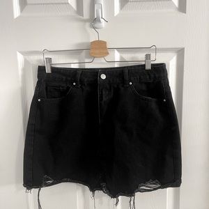 Black Jean Skirt